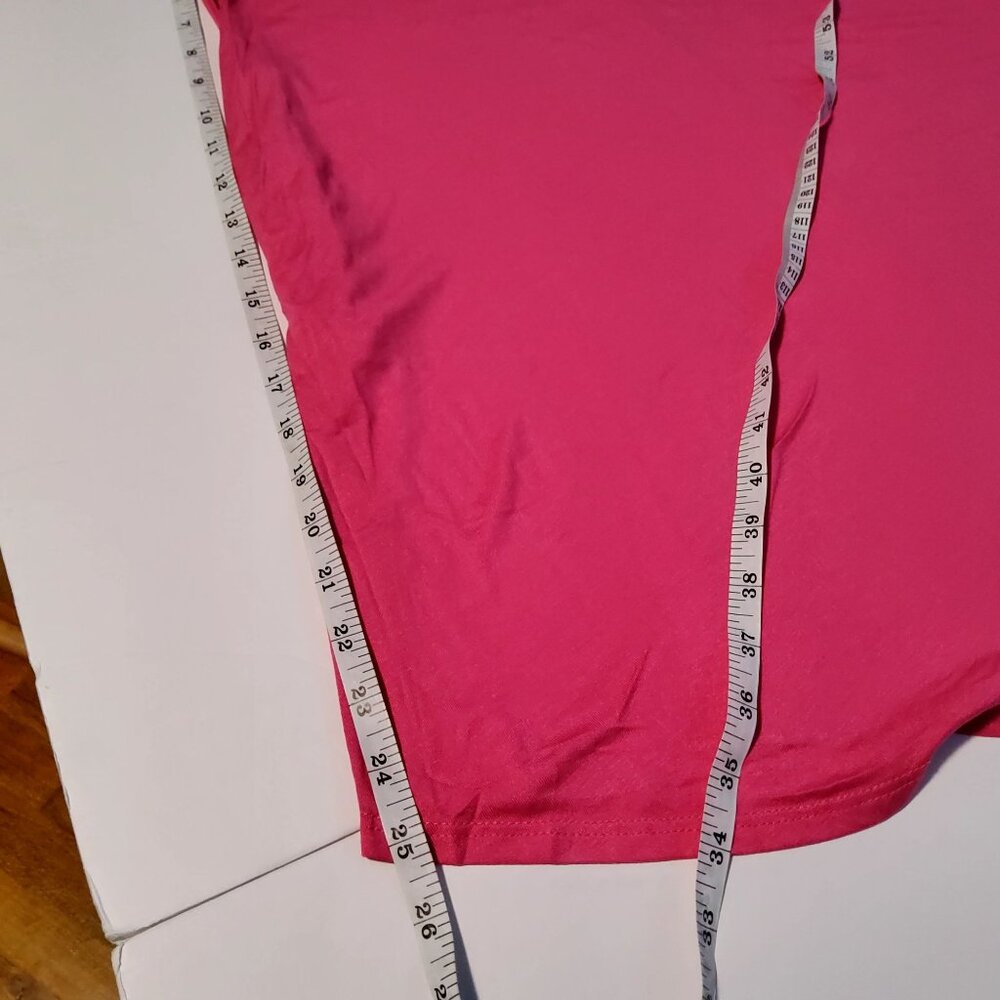 THJS Womens Pink A-Line Dress Size M Rayon & Spandex V-neckline  Short sleeves - Picture 9 of 10